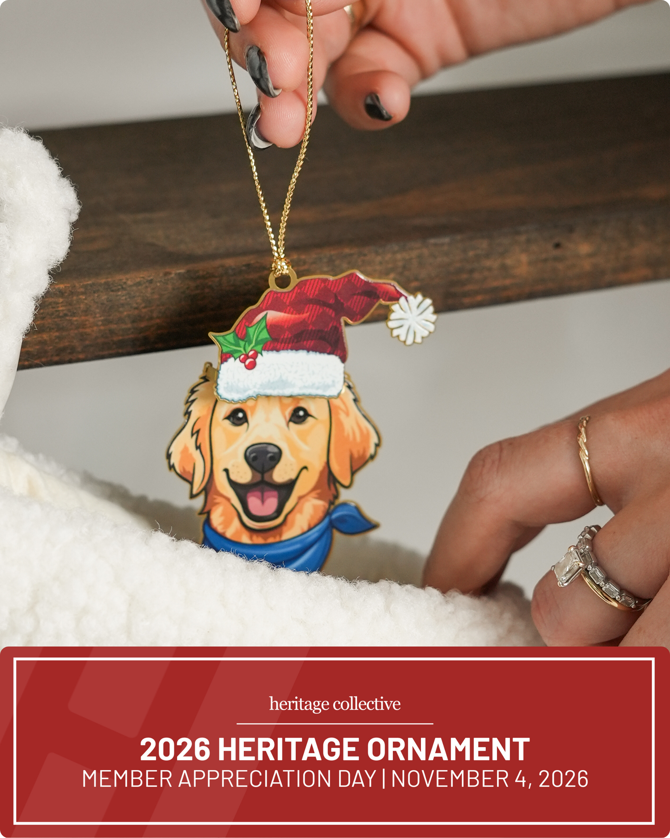 2026 Heritage Collective Ornament Peaks Out of Stocking